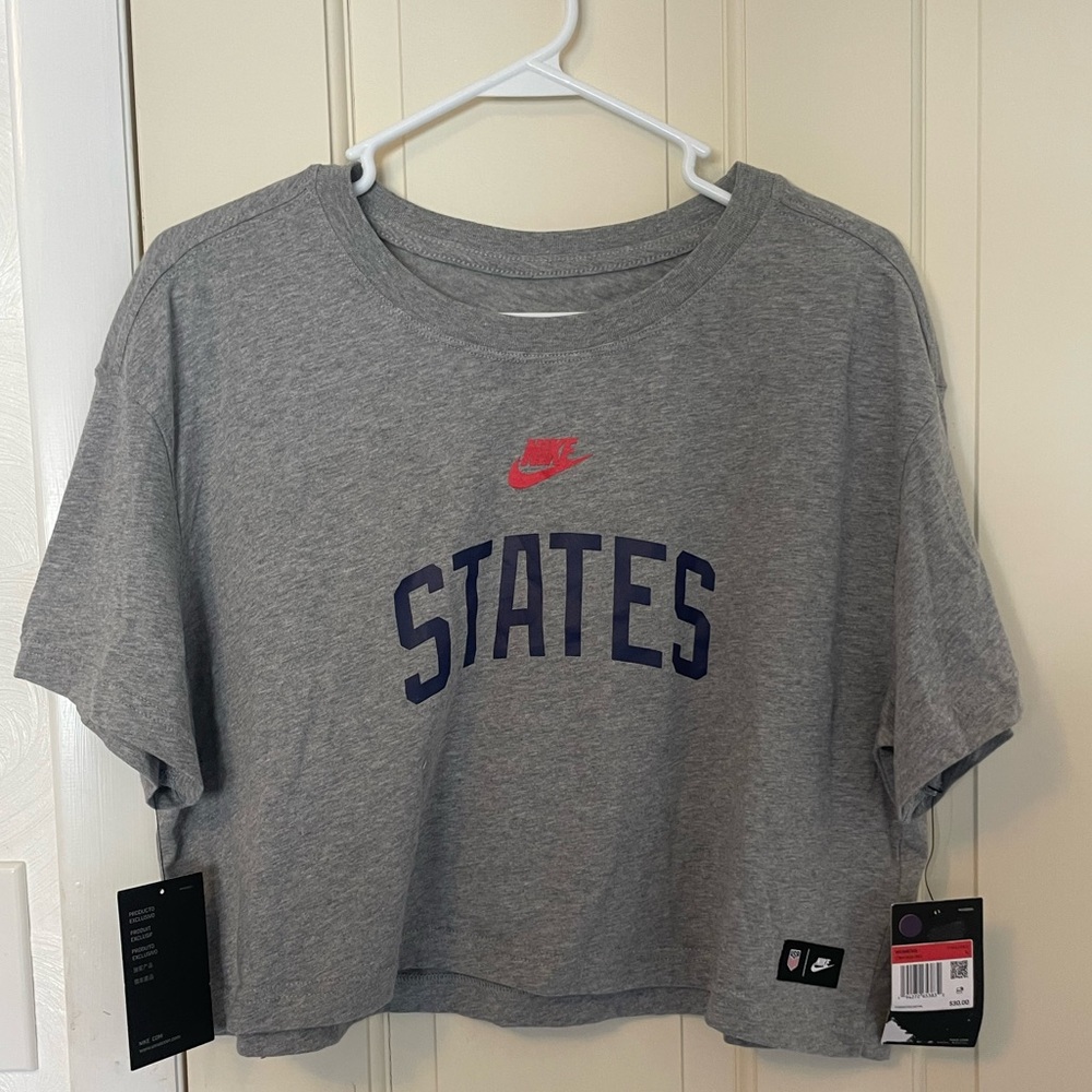 Nike USWNT States Cropped Tee NWT